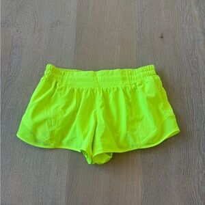 Lululemon Athletica Hotty Hot Bright Lime Shorts
